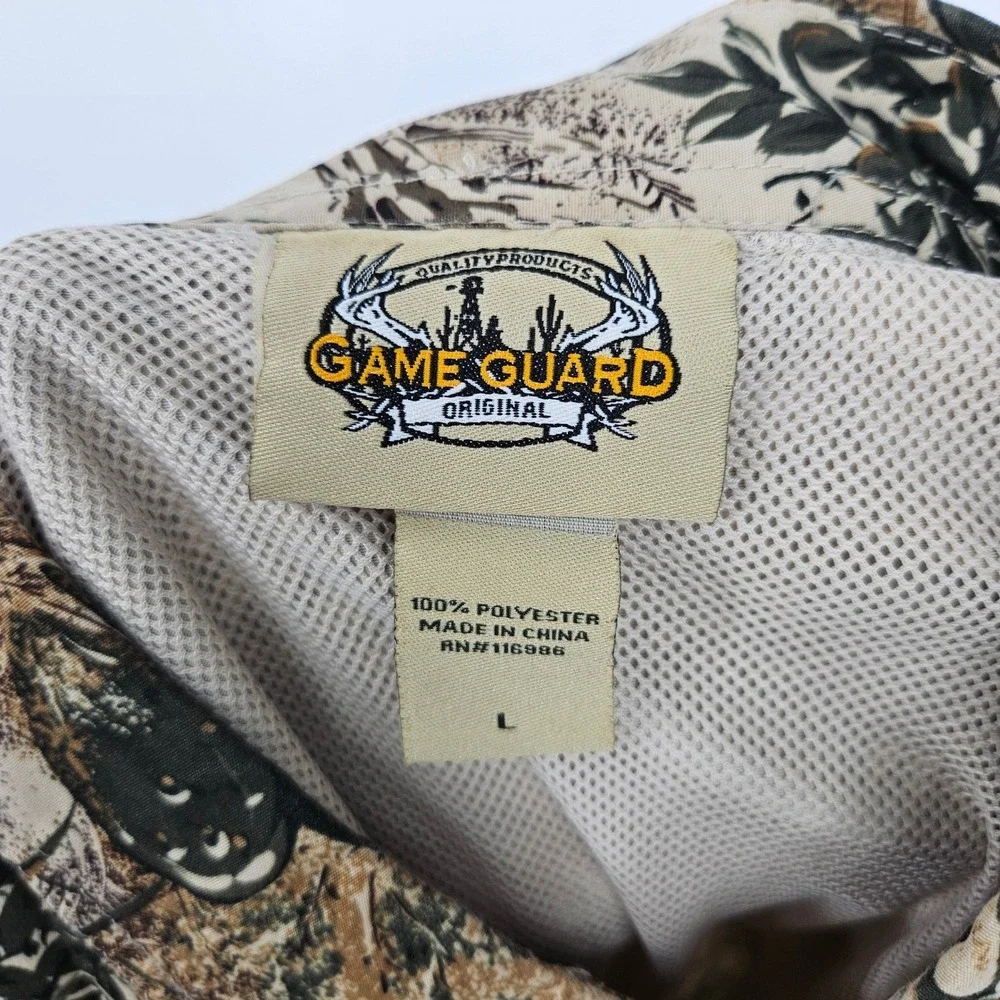 GameGuard Shirt Mens Large Cactus Camouflage Fishing Long Sleeve Outdoor